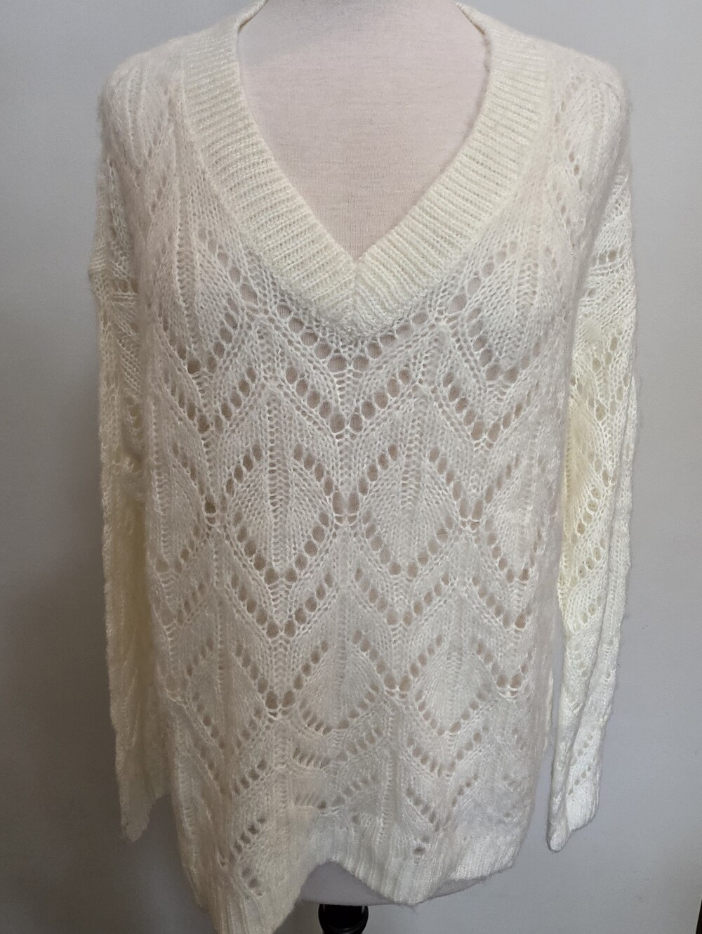 American Eagle Outfitters Jegging Fit Pointelle Knit Sweater
